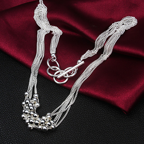 

Statement Necklace Liquid Silver Necklace Statement Vintage Party Work Sterling Silver Silver Silver Necklace Jewelry 1pc For