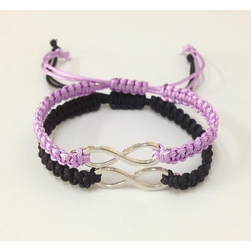

Women's Charm Bracelet Infinity Ladies Unique Design Fashion Alloy Bracelet Jewelry Black / Purple For Christmas Gifts Wedding Party Daily Casual Sports
