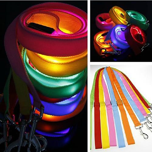 

Dog Leash LED Lights Adjustable / Retractable Nylon Yellow Red Pink