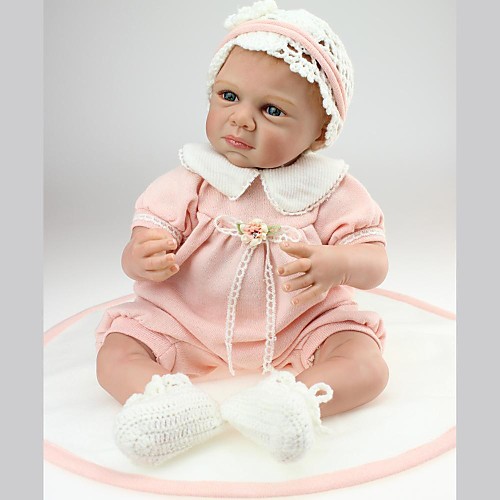 

NPKCOLLECTION 22 inch NPK DOLL Reborn Doll Baby Reborn Baby Doll Newborn lifelike Handmade Child Safe Non Toxic 22 with Clothes and Accessories for Girls' Birthday and Festival Gifts / Silicone