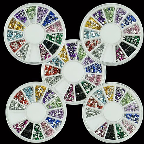 

5 pcs Lovely Acrylic Glitter Powder Nail Art Kit Nail Jewelry For Finger nail art Manicure Pedicure Daily Fashion
