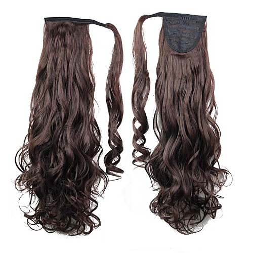 

excellent quality synthetic clip in ponytail 26 inch long curly hairpiece