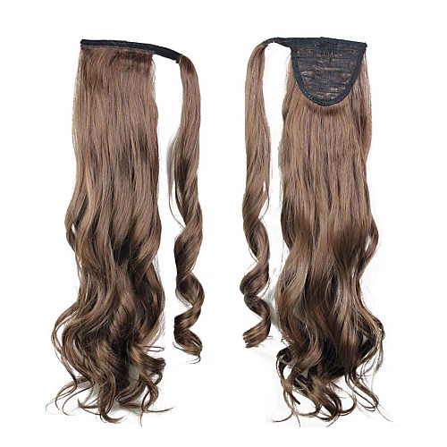 

excellent quality synthetic clip in ponytail 26 inch long curly hairpiece