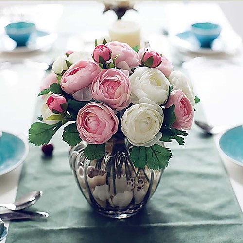 

Искусственные Цветы 1 Филиал Простой стиль Розы Букеты на стол, Бордо