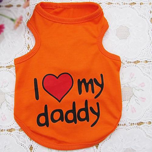 

Dog Shirt / T-Shirt Dog Clothes Heart Letter & Number Gray Blue Pink Cotton Costume For Spring & Fall Summer Men's Women's Holiday