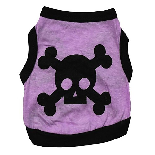 

Cat Dog Shirt / T-Shirt Dog Clothes Skull Purple Cotton Costume For Pets Cosplay Wedding