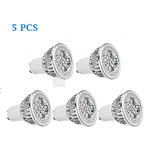 

5 шт. 4 W 300 lm GU10 Точечное LED освещение 4 Светодиодные бусины Высокомощный LED Диммируемая Тёплый белый Холодный белый 220-240 V 85-265 V / RoHs
