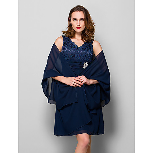 

Sleeveless Chiffon Wedding / Party Evening Women's Wrap With Draping Shawls