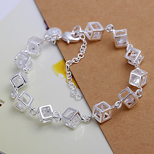 

Women's Charm Bracelet Ladies Silver Plated Bracelet Jewelry For Christmas Gifts Wedding Party Daily Casual