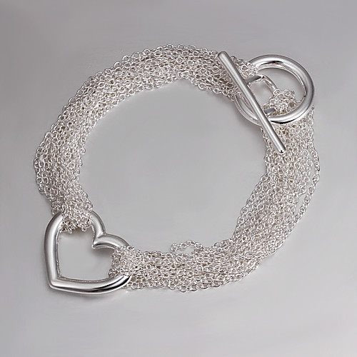 

Italy 925 Silver Fashion Heart Design Bracelet Bracelets And Bangles 2015 New Products