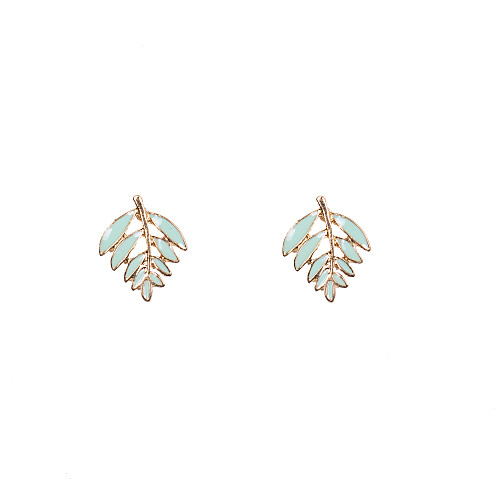 

Women's Stud Earrings Leaf Ladies Earrings Jewelry Red / Green For Wedding Party Daily Casual Sports