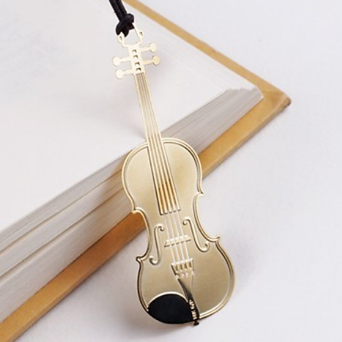 

Violin Shaped Stainless Steel Bookmark