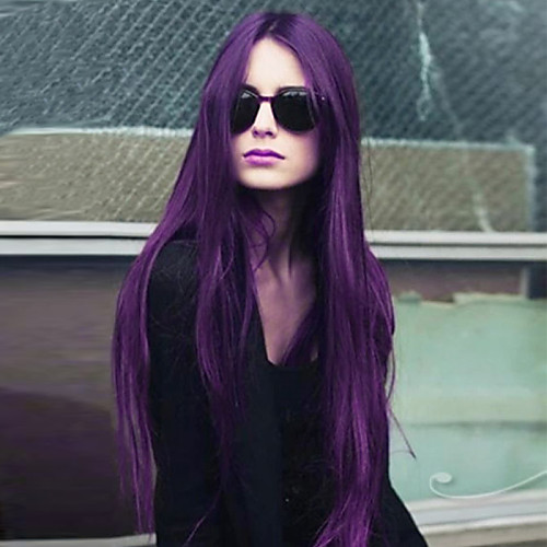 

Парики из искусственных волос Прямой Стиль Без шапочки-основы Парик Искусственные волосы Парик