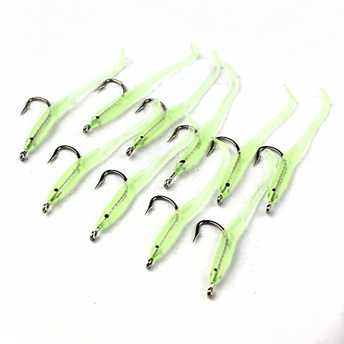 

10 pcs Fishing Lures Soft Bait Bass Trout Pike Sea Fishing Bait Casting Freshwater Fishing Silicon Metal / Lure Fishing / General Fishing