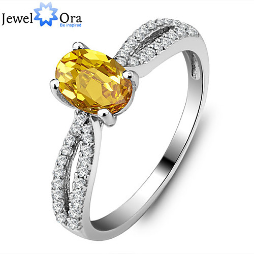 

Women's AAA Cubic Zirconia Citrine Silver Yellow Sterling Silver Fashion Party Jewelry