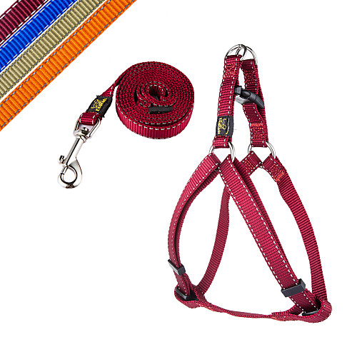 

Cat Dog Harness Nylon Red Orange Blue