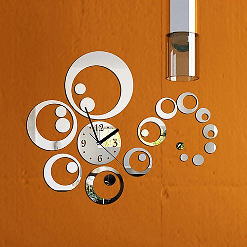 

Модные съемные часы-зеркало в стиле diy art на стену для домашнего декора (серебро)