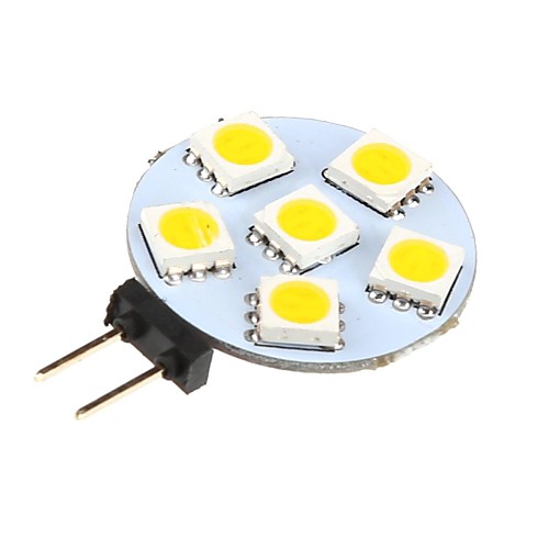 фото 5 шт. 1 w двухштырьковые led лампы 68 lm g4 6 светодиодные бусины smd 5050 тёплый белый белый 12 v Lightinthebox