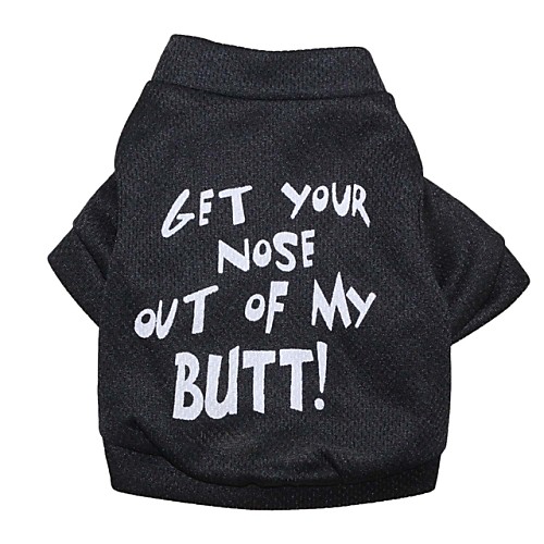 

Cat Dog Shirt / T-Shirt Dog Clothes Black Costume Terylene Letter & Number Cosplay XS S M L