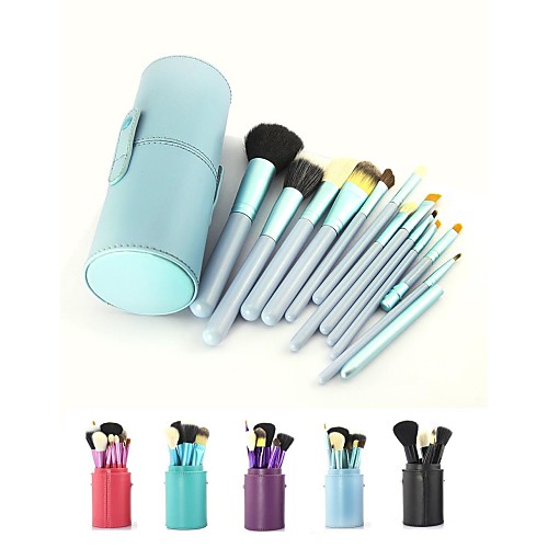 

Professional Makeup Brushes Makeup Brush Set 12pcs Travel Full Coverage Goat Hair / Goat Hair Brush Wood Makeup Brushes for Makeup Brush Set