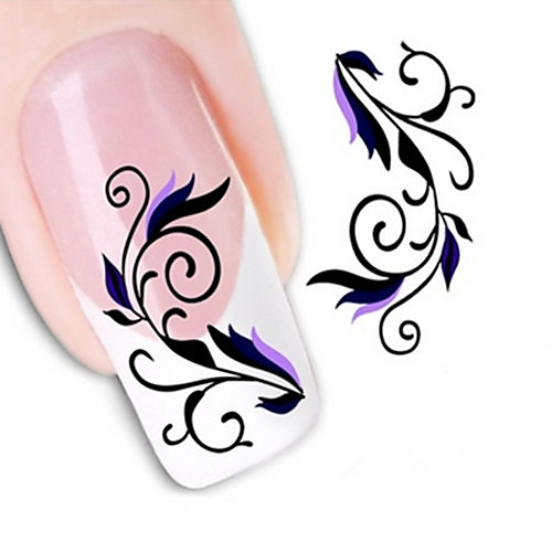 

1 pcs 3D Nail Stickers Water Transfer Sticker nail art Manicure Pedicure Flower / Abstract / Fashion Daily