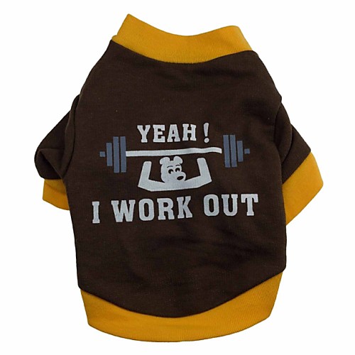 

Cat / Dog Shirt / T-Shirt Dog Clothes Letter & Number Cotton Costume For Pets Summer Cosplay