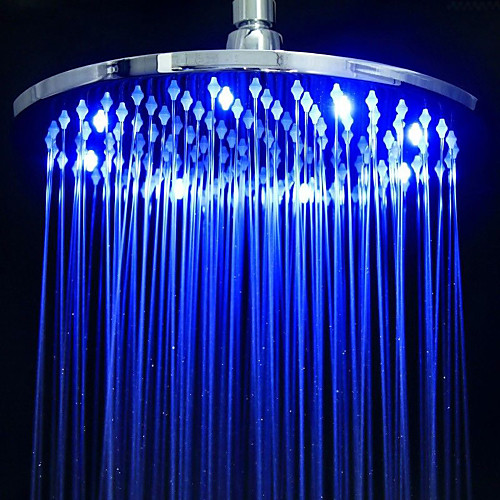 

Contemporary Rain Shower Chrome Feature - Rainfall / Eco-friendly / LED, Shower Head
