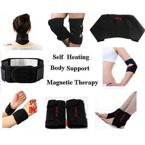 

Tourmaline Self-Heating Waist Support Knee Pad Neck Shoulder Pad Ankle Support Elbow Support 7 in 1 Set Magnetic Therapy