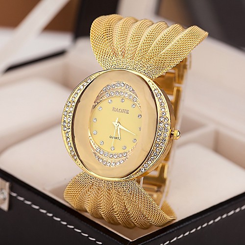 

Жен. Эксклюзивные часы Часы-браслет Diamond Watch Кварцевый Серебристый металл / Коричневый / Золотистый Имитация Алмазный Аналоговый Дамы Блестящие Мода Нарядные часы - Серебряный Золотой