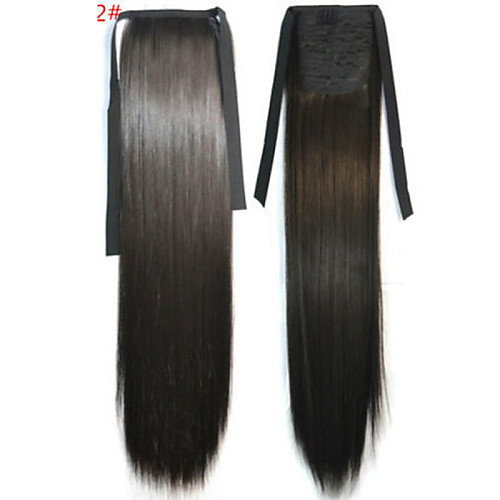 

Straight Synthetic Hair Piece Hair Extension 18 inch Dark Brown