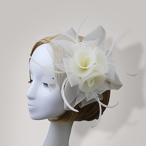 

Камни и кристаллы / Перья / Сеть Fascinators / Цветы / Головные уборы с Кристаллы 1 Свадьба / Особые случаи / Вечеринка / ужин Заставка