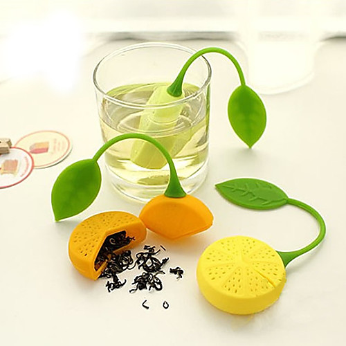 

оранжевый заварной чайник формы лимона силиконовый ситечко фильтр-пакет чайник травы