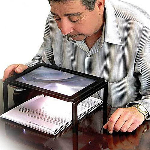 фото Полная страница большой гигант стол увеличительное стекло лупа для чтения Lightinthebox