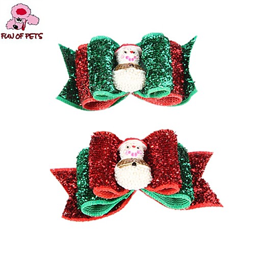 

Cat Dog Hair Accessories Hair Bow Dog Clothes Costume Mixed Material Christmas New Year's