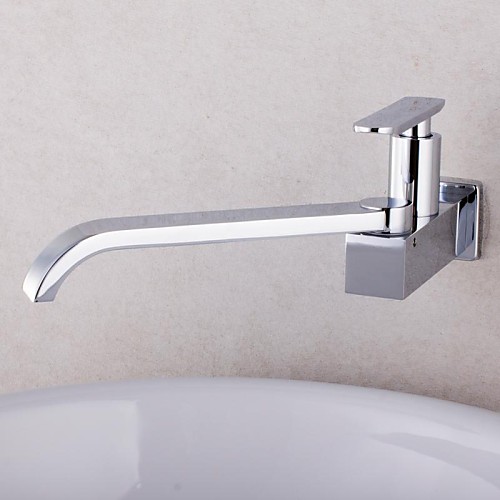 

Bathroom Sink Faucet - Waterfall Chrome Widespread Single Handle One HoleBath Taps