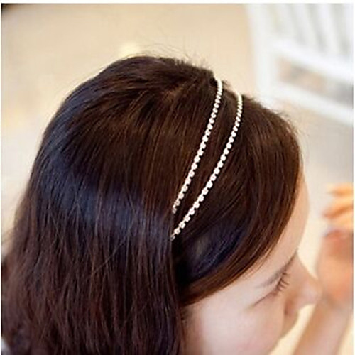 

Южная Корея импортировала шпилька горный хрусталь бисером головные обруч украшения двухрядные кристалл волос группа