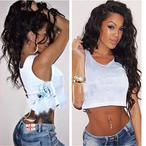 

Human Hair Glueless Full Lace Glueless Lace Front Full Lace Wig style Brazilian Hair Body Wave Wig 130% Density with Baby Hair Natural Hairline African American Wig 100% Hand Tied Women's Short