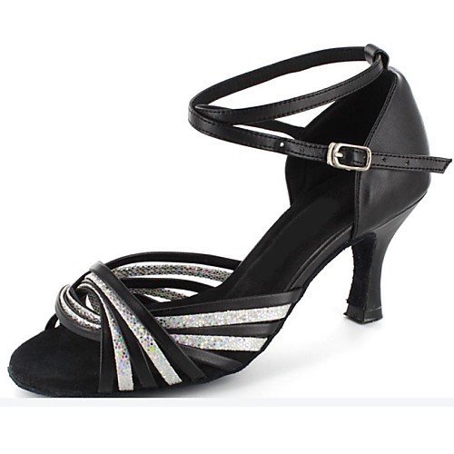 

Женская обувь - Искусственная кожа/Мерцающая отделка Черный/Серебряный) - Латино