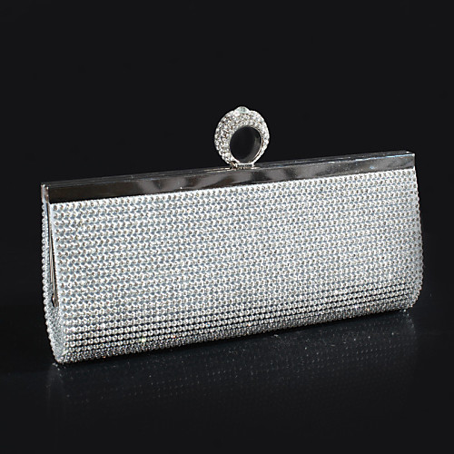 

Жен. Crystal / Rhinestone Вечерняя сумочка Хрустальные сумочки из хрусталя Полиэстер Однотонный Золотой / Черный / Серебряный