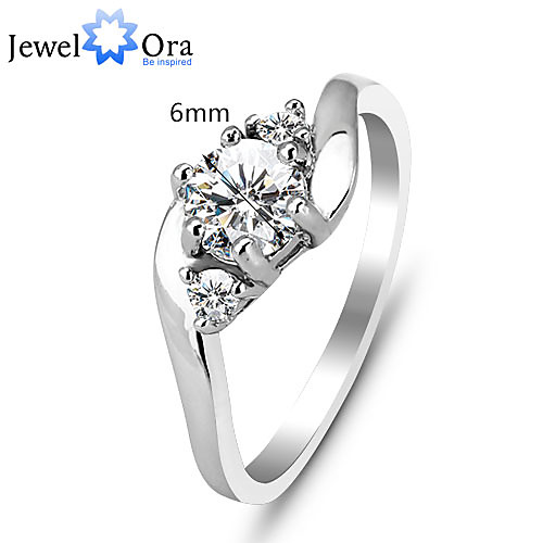 

Women's Band Ring Cubic Zirconia Silver Sterling Silver Cubic Zirconia Fashion Party Jewelry