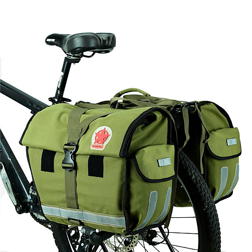 

ROSWHEEL 45 L Сумка на багажник велосипеда / Сумка на бока багажника велосипеда Водонепроницаемость, Регулируется, Большая вместимость Велосумка/бардачок холст / Водонепроницаемый материал, Зеленый