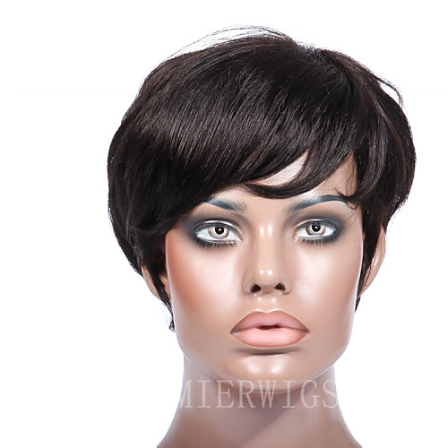 

Human Hair Machine Made Wig Free Part style Brazilian Hair Curly Wig 150% Density with Baby Hair Natural Hairline African American Wig 100% Hand Tied Bleached Knots Women's Short Human Hair Lace Wig