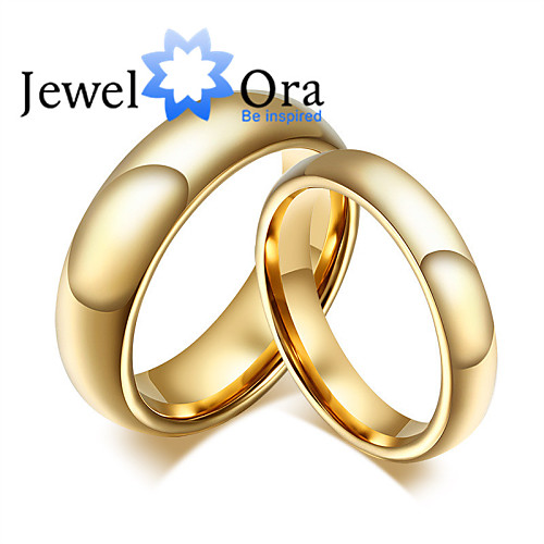

Women's Band Ring Gold Golden Titanium Steel Platinum Plated Gold Plated Ladies Fashion Party Jewelry