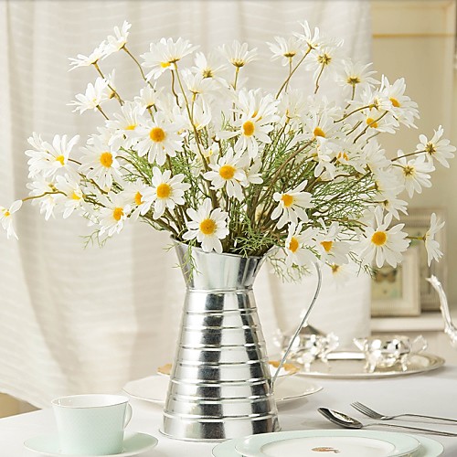 

Artificial Flowers 1 Branch Pastoral Style Sunflowers Daisies Magnolia Tabletop Flower