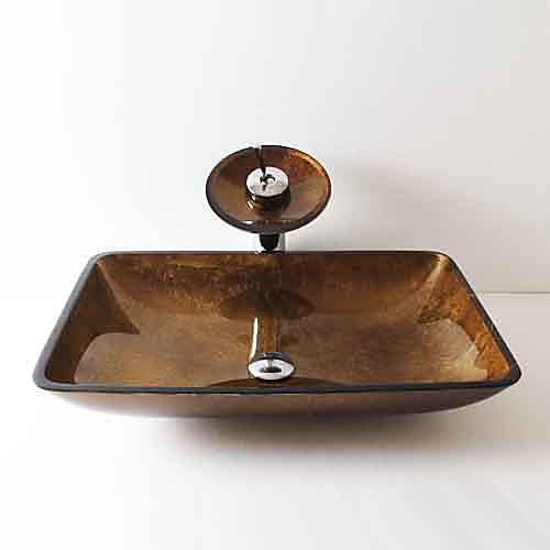 

современная прямоугольная раковина материал закаленное стекло раковина для ванной комнаты смеситель для ванной комнаты крепежное кольцо для ванной комнаты раковина для воды раковина комбинированная