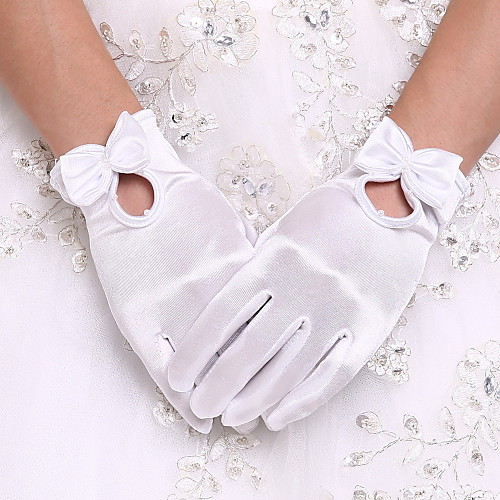 

Спандекс До запястья Перчатка Свадебные перчатки Вечерние перчатки With Бант Жемчуг