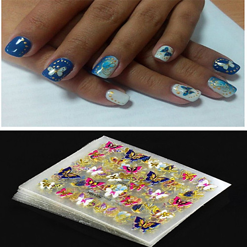 

4 pcs 3D Nail Stickers Nail Jewelry nail art Manicure Pedicure Punk / Fashion Daily / PVC(PolyVinyl Chloride)