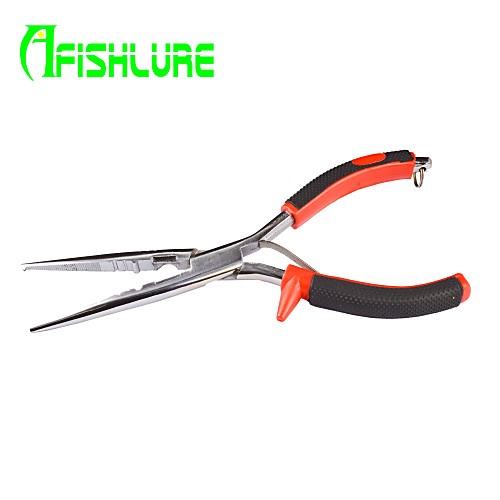

Afishlure Stainless Steel Multiple Function Lure Fishing Pliers Big 23cmLure Plier Fishing Tools Red Black Colors