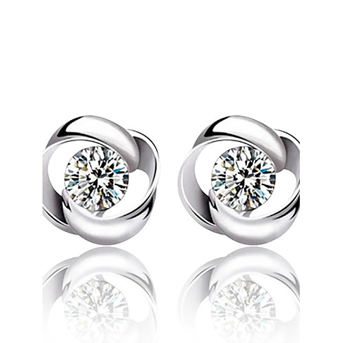 

Women's Crystal Stud Earrings Fashion Sterling Silver Crystal Silver Earrings Jewelry Silver For Wedding Party Daily