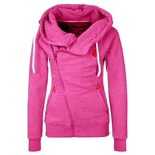 

Women's Basic Hoodie Jacket - Solid Colored / Panda / Fall